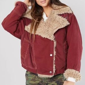 Free People Owens Sherpa oversized bomber